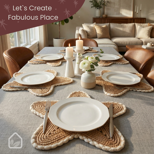 Starfish Handwoven Placemat – Indoor & Outdoor Table Setting, 17IN