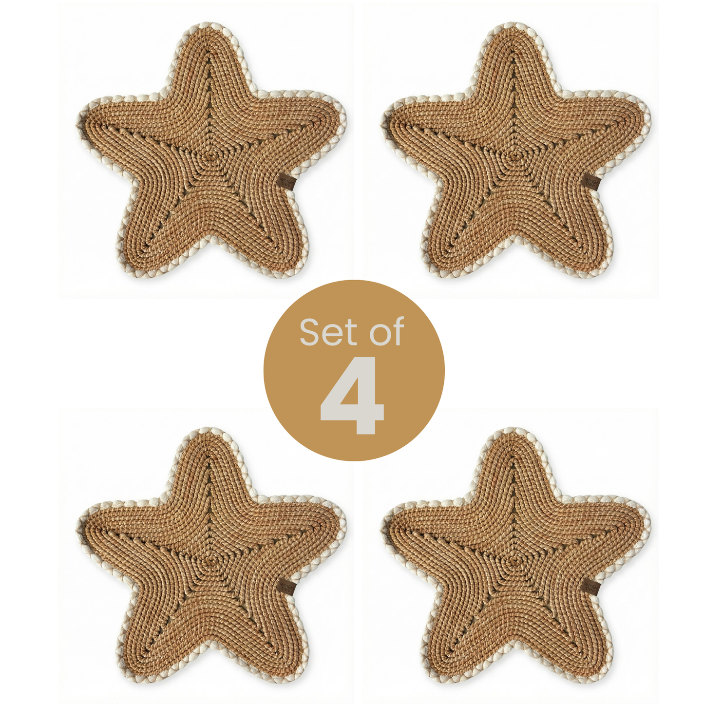 Starfish Handwoven Placemat – Indoor & Outdoor Table Setting, 17IN