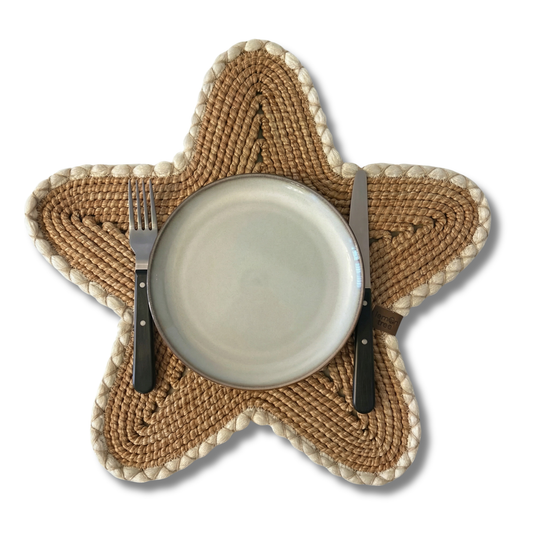 Starfish Handwoven Placemat – Indoor & Outdoor Table Setting, 17IN
